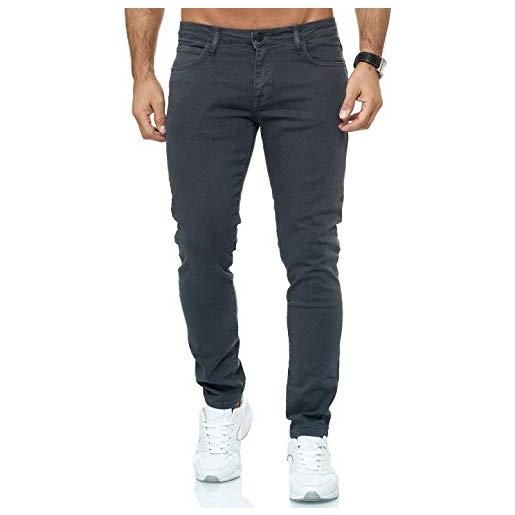 Redbridge jeans uomo slim fit pantaloni cotone vasta gamma di colori casual stretch grigio w31 l34