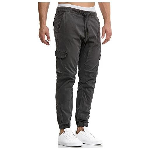 Indicode uomini levy cargo pants | pantaloni cargo in cotone con 6 tasche raven 3xl
