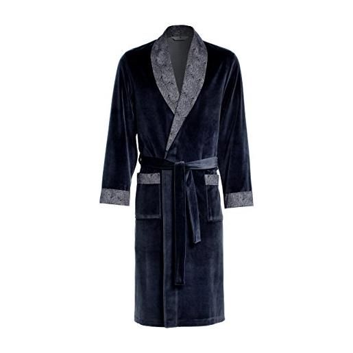 Revise elegante vestaglia per gli uomini re-103 - 4xl - blu scuro c2