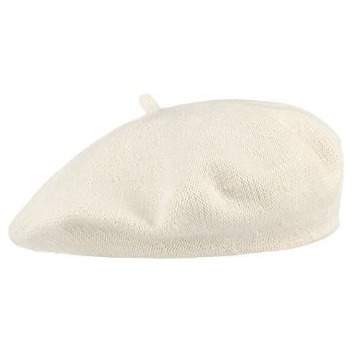 LIPODO biskaya basco in cotone da donna - basco in 100% cotone - berretto taglia unica (53-58 cm) - berretto alla francese primavera/estate - diversi colori bianco crema