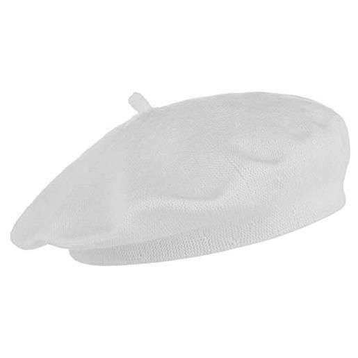 LIPODO biskaya basco in cotone da donna - basco in 100% cotone - berretto taglia unica (53-58 cm) - berretto alla francese primavera/estate - diversi colori nero