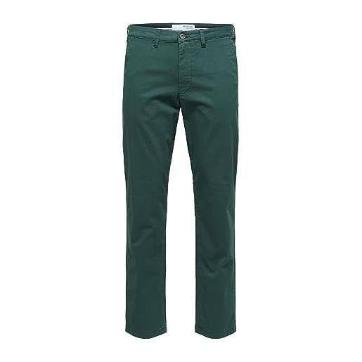 SELECTED HOMME slhslim-miles flex chino pants w noos, scarab, 46 it (32w/34l) uomo