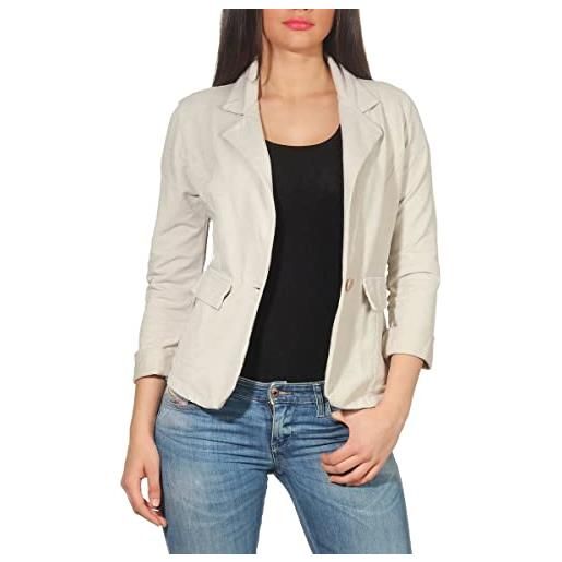 malito more than fashion malito donna classico blazer basic-look jersey giacca 1654 (color di jeans, xxl)