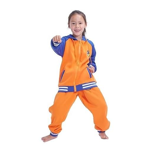 CoolChange tuta da ginnastica son goku per bambini in stile baseball, con giacca e pantaloni, taglie: 130-150, colore: arancione. , 150