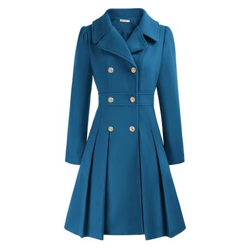 GRACE KARIN donna cappotto warm jacket winter coat long sleeve grigio winter coat belted lapel coat dress style outwear l cl0977a21-06