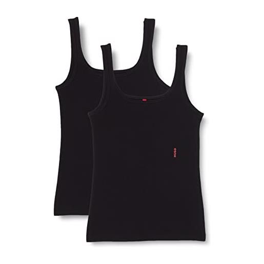 HUGO twin vest canottiera, black1, s (pacco da 2) donna