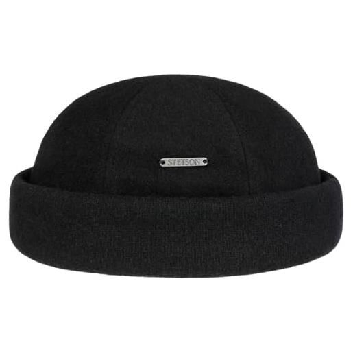 Stetson sparr mélange docker cap uomo - made in the eu fodera pile beanie invernale con risvolto, calotte, fodera, autunno/inverno - s (54-55 cm) antracite