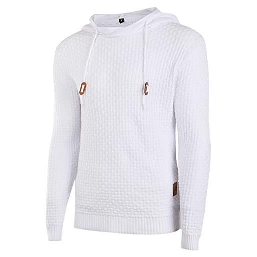 Genfien felpa da uomo con cappuccio felpa sportiva casuale manica lunga con cappuccio maglia spessa felpa con cappuccio sweatshirts collo a imbuto
