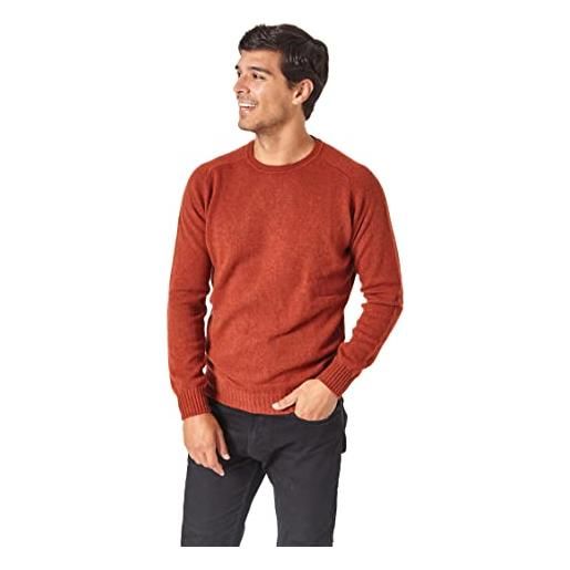 Jack Stuart - maglione misto lana con scollo rotondo da uomo, vino rosso, m