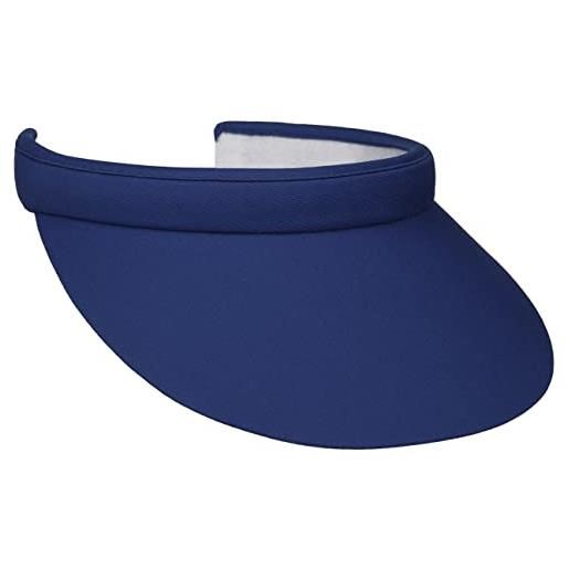 LIPODO visiera da donna - cappellino sportivo con visiera in taglia unica (54-60 cm) - protezione dal sole in tinta unita in 100% cotone con fascia in spugna nero taglia unica