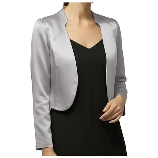 BlackButterfly formale raso a maniche lunghe bolero giacca (avorio, 4xl)