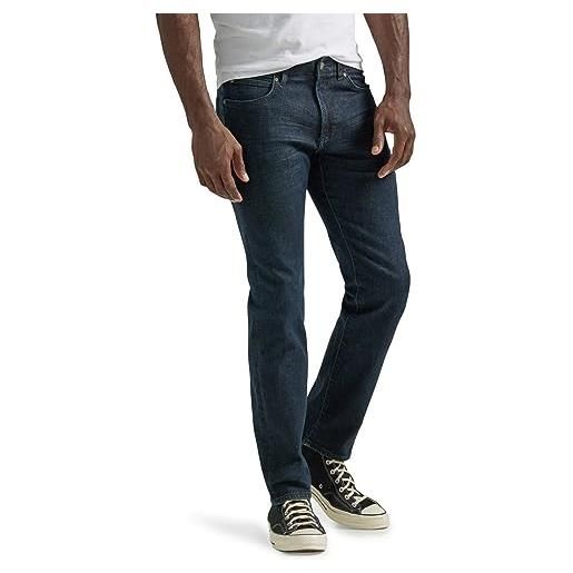 Lee men's performance series extreme motion slim straight leg jean, black, 34w x 32l