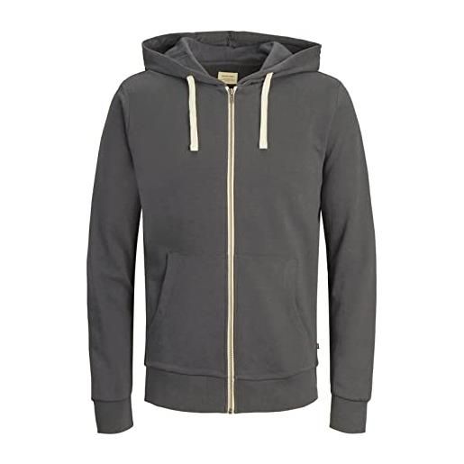 JACK & JONES jack&jones jjeholmen sweat zip hood noos felpa con cappuccio, rio rosso, s uomo