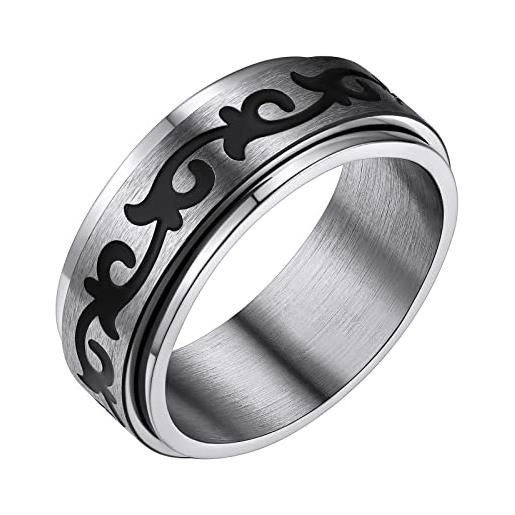 FindChic anelli rotanti in acciaio inossidabile per uomini ansiosi anello a fascia celtica misura 12