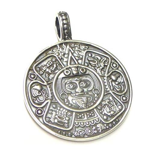 Silberschmuck - BG ciondolo in argento sterling massiccio con simbolo di protezione, gioielli unisex, argento sterling