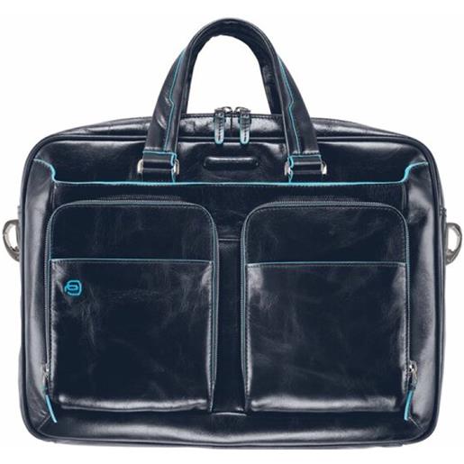 Piquadro blue square briefcase iii pelle 39 cm scomparto per laptop blu