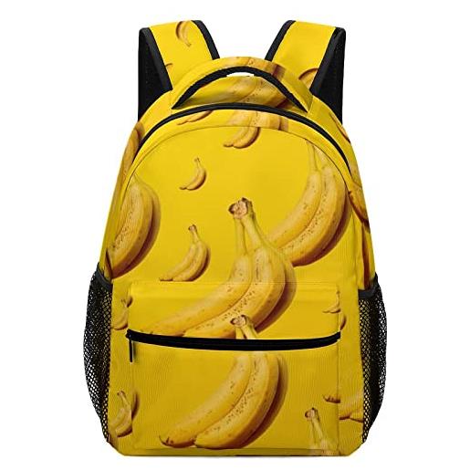 LafalPer zaino da città classico adulto donna casual daypacks moda zaino scuola elementare stampa per ragazze ragazzi banana di frutta gialla