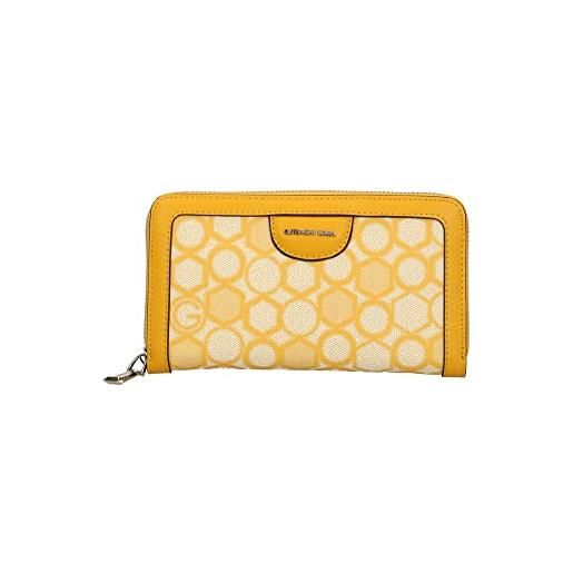 Gattinoni donna teometric large zip wallet pvc/pu bentk7883wpg giallo 300 yellow