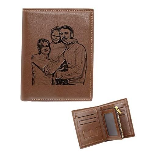 XJone personalizzato uomo portafoglio con foto in pelle per lui marito regalo festa del papà