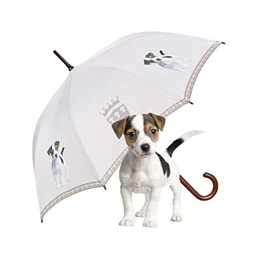 VON LILIENFELD® ombrello pioggia lungo classico automatico donna uomo cane jack russell