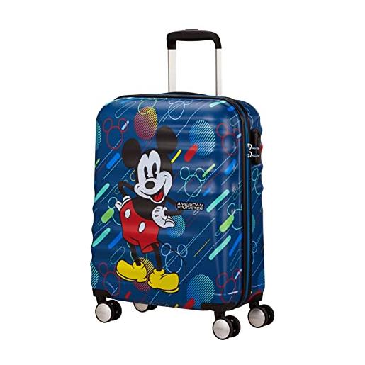 American Tourister wavebreaker disney - spinner s, bagaglio per bambini, 55 cm, 36 l, multicolore (mickey future pop)
