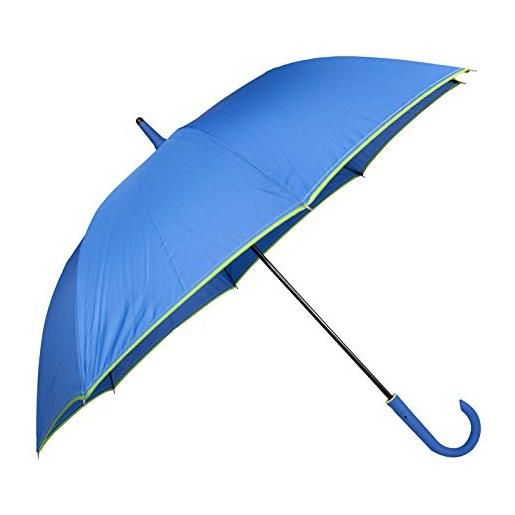 VIRSUS ombrello da pioggia 6120 con apertura automatica con pulsante e con asta robusta classico di alta qualità ombrello grande in tessuto varie colorazioni (blu)