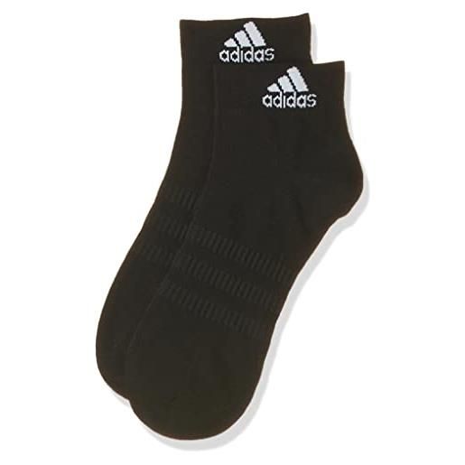 Adidas light ankle, calzini unisex-adulto, nero/nero/nero, xs