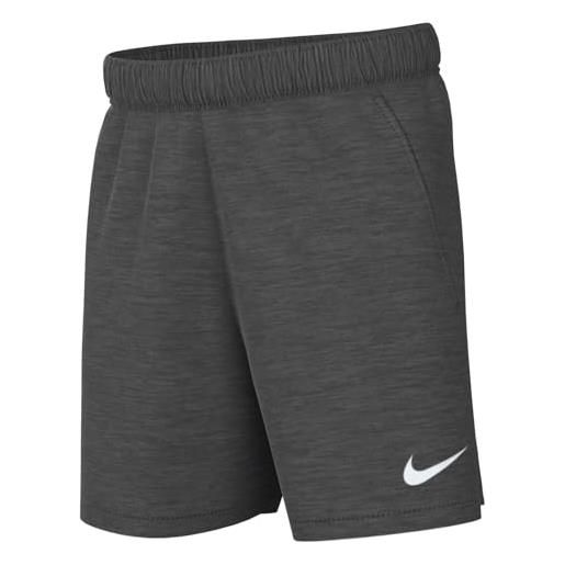 Nike park 20, pantaloncini unisex bambini e ragazzi, dk grey heather nero, 13-15 anni