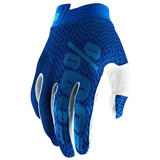 100% sconosciuto 100% itrack gloves, blu, xxl