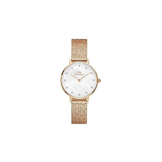 Daniel Wellington petite orologi 28mm double plated stainless steel (316l) and crystals rose gold