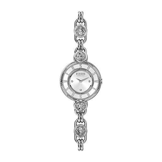 Versus versace les docks vspll1620 - orologio da polso da donna, in acciaio inox, 36 mm, colore: oro/argento, argento/argento. , bracciale