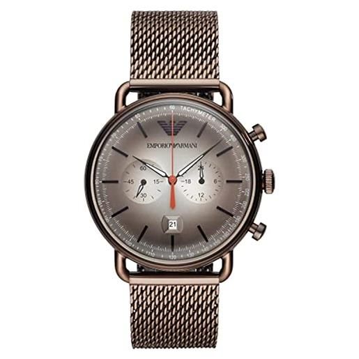Emporio Armani orologio cronografo al quarzo uomo con cinturino in acciaio inossidabile ar11169