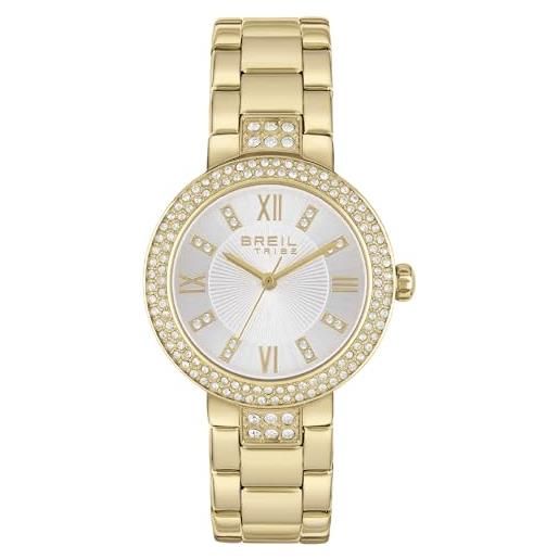 Breil, orologio donna collezione dance floor ew0561, orologio in acciaio ip con chiusura deployante, only time - movimento al quarzo 3h, resistente all'acqua, colore oro