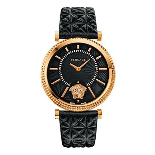 Versace orologio cronografo quarzo donna con cinturino in pelle vqg040015