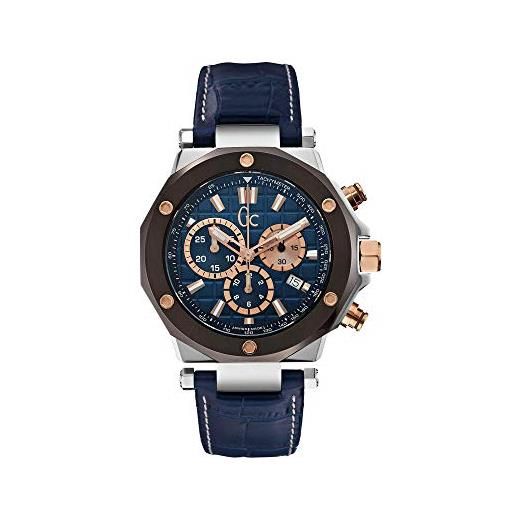 Guess x72025g7s - orologio da uomo, cinturino in pelle, colore: blu, blu, cinghia