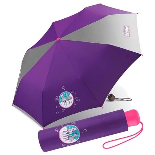 Scout - ombrello tascabile per bambini, con grandi superfici riflettenti, extra leggero