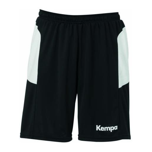 Kempa - pantaloncini tribute, unisex donna uomo, shorts tribute, nero/bianco, l