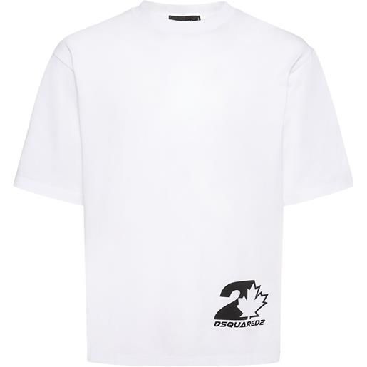 DSQUARED2 t-shirt loose fit in jersey di cotone con stampa