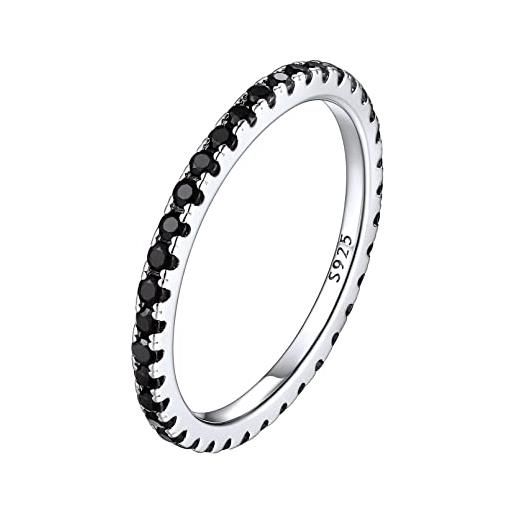 ChicSilver anello donna argento 925 in argento donna 925 misura 12 anelli brillantini donna anelli da donna a fascia