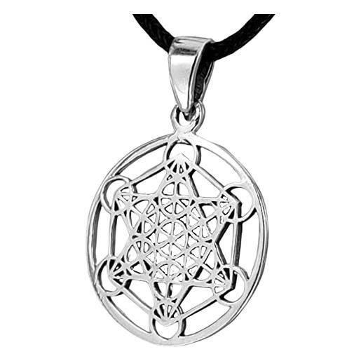 Kiss of Leather metatrons 402 - ciondolo a forma di cubo, in argento sterling 925