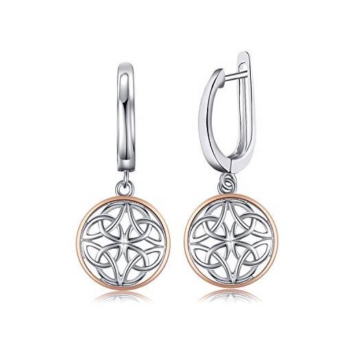 JewelryPalace hollow celtici knots orecchini pendenti in argento sterling 925