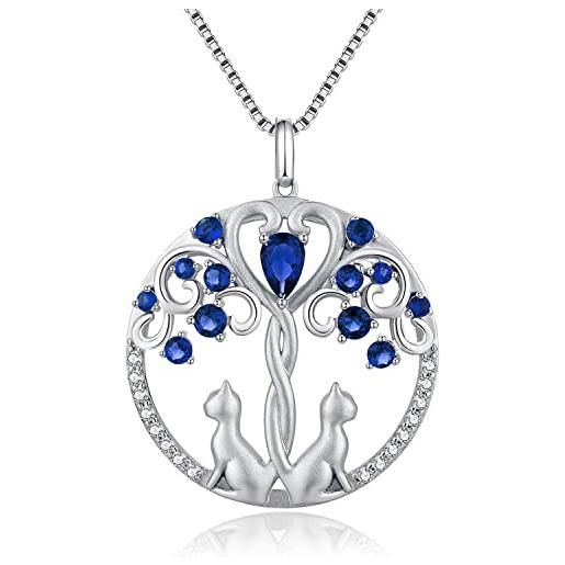 Collana girocollo gatto pendente - Argento 925