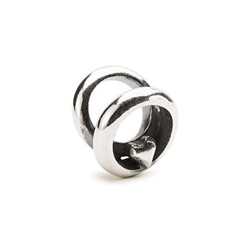 Trollbeads tagbe-10237 - ciondolo a forma di anello dell'amore, in argento sterling, misura unica, argento, nessuna pietra preziosa