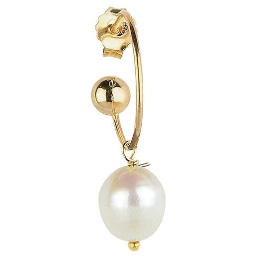 Lebole Gioielli collezione gotico bell campanella goccia orecchino singolo da donna in argento pietra perla