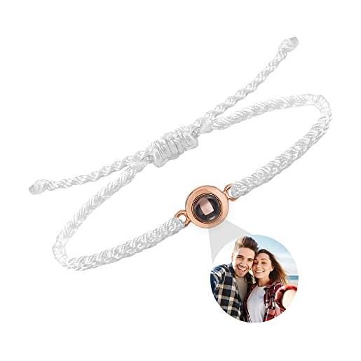 Bracciale personalizzato con foto all'interno, bracciale personalizzato con  proiezione di foto del cuore, bracciale con foto personalizzato, bracciali