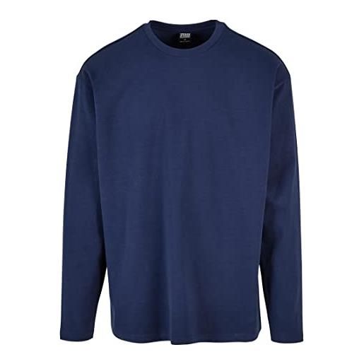 Urban Classics ultra heavy oversized longsleeve, t-shirt, uomo, blu (darkblue), 5xl