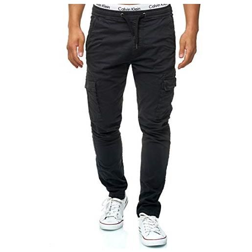 Indicode uomini broadwick cargo pants | pantaloni cargo in cotone con 6 tasche black s