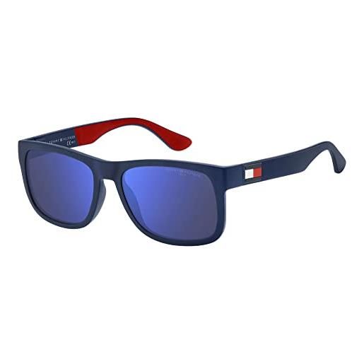 Tommy Hilfiger th 1556/s, occhiali da sole uomo, classico, blu (blk blue), 56