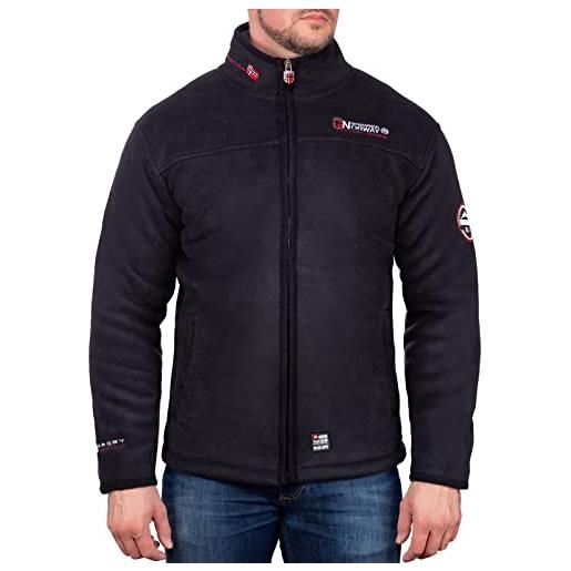 Geographical Norway uomo giacca in pile black - dark-grey xl