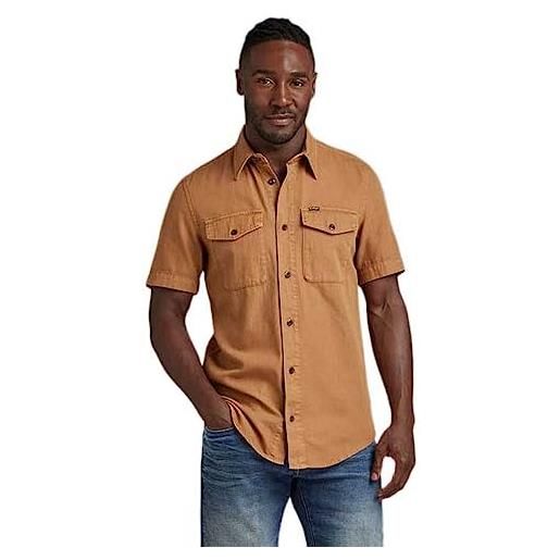 G-STAR RAW marine slim shirt, maglietta uomo, multicolore (dk black ryan check d20165-d335-c979), xs